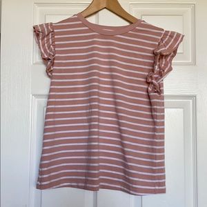 Pink and White Flutter Tank